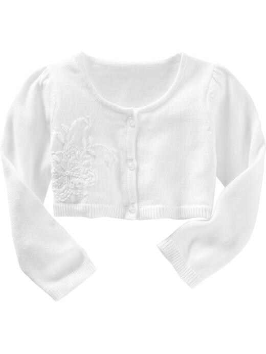 Gap Embroidered Flower Cardigan