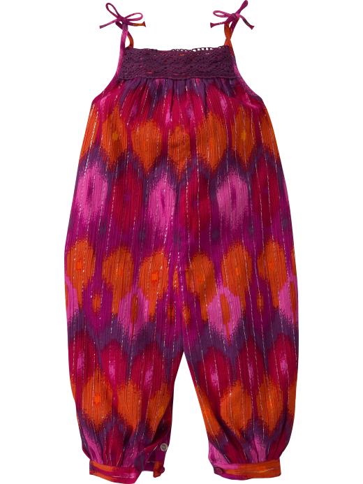 Gap Bright printed crochet romper