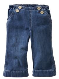 Denim sailor pants