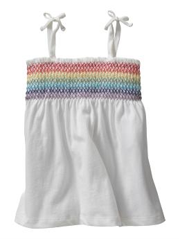 Smocked knit tank