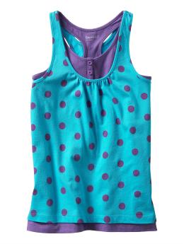 Polka-dot double-layer tank