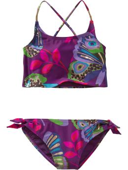 Sparkle floral tankini two-piece