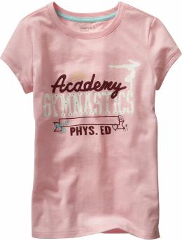 Short-sleeved sparkly graphic T