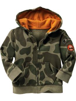 Camo zip-up hoodie