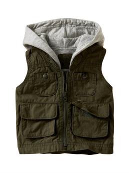 2-in-1 hoodie vest