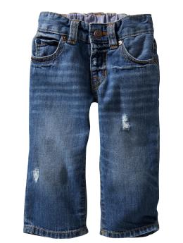 Destructed five-pocket jeans