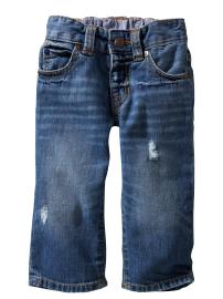 Destructed five-pocket jeans