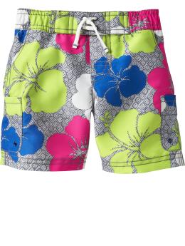 Hibiscus swim trunks
