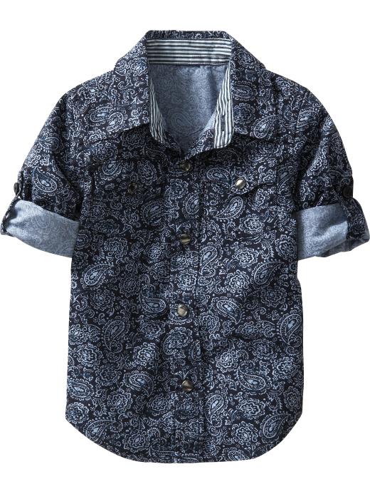 Gap Paisley Roll Up Shirt