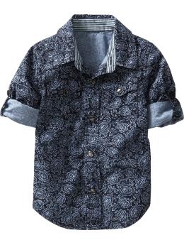 Paisley roll-up shirt