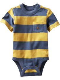 Striped pocket bodysuit