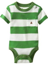 Striped pocket bodysuit
