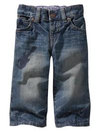 Lil' loose jeans (embellished medium wash)