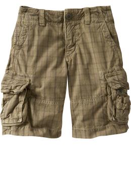 Yarn-dyed cargo shorts