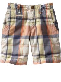 Faded plaid shorts