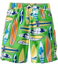 Surf board swim trunks