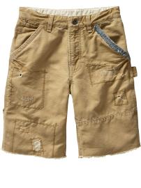 Patched carpenter shorts