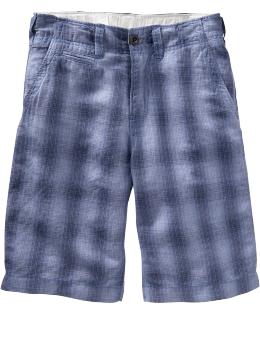 Ombre plaid shorts