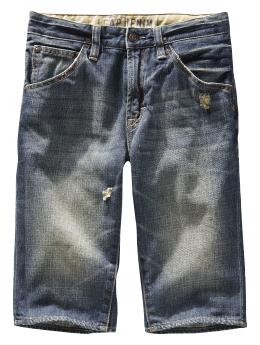 Destructed jean shorts