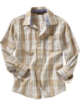 Plaid dobby shirt
