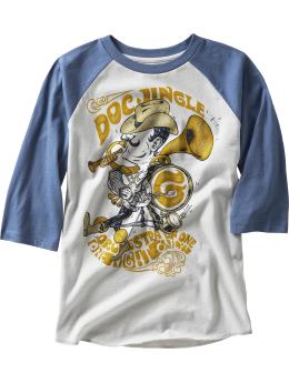 Folk rock graphic baseball T