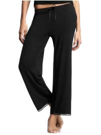 Lace-trimmed modal pants