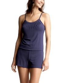 Pintucked modal romper