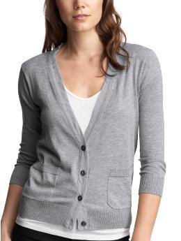 Silk-trimmed cardigan