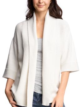 Open-front dolman cardigan