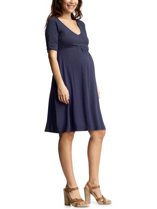 Gap Roll-Sleeve Empire Dress