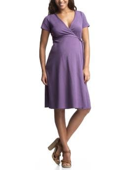 Double-knit wrap dress