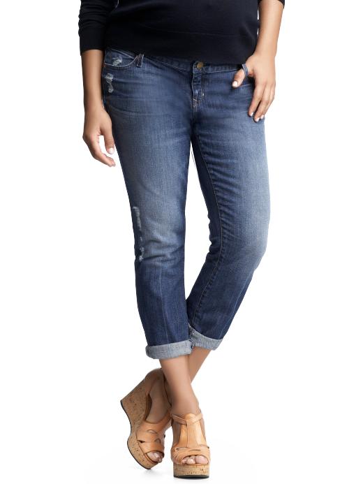 Gap Gap Back panel cropped skinny jeans destructed wash Gap Gap Back panel cropped skinny jeans destructed wash