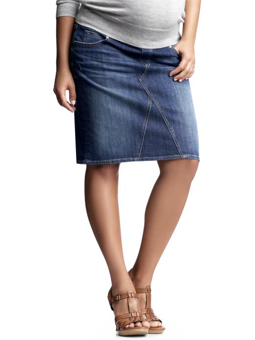 Gap Demi Panel Denim Skirt
