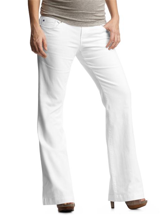 Gap Demi Panel Long & Lean Jeans (White)