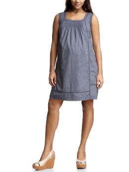 Pintucked eyelet dress