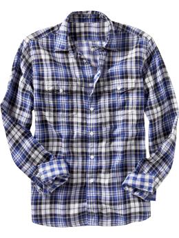 Plaid double-layer shirt