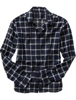 Navy plaid shirt