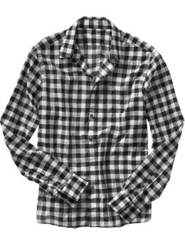 Black gingham shirt