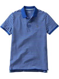 Striped athletic polo
