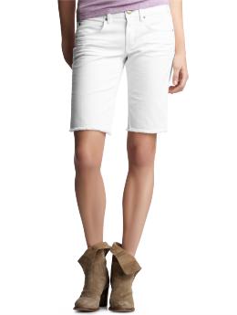 Bermuda jean shorts (white wash)