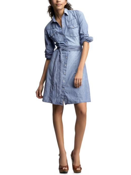 Gap Chambray western shirt dress