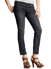 Cropped skinny jeans (saturated dark wash)