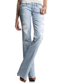 Sexy boot destructed jeans (light wash)