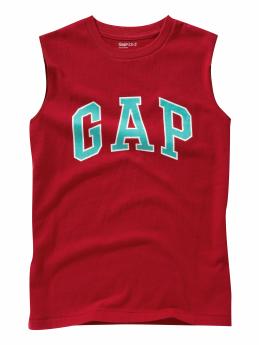 Sleeveless arch logo T