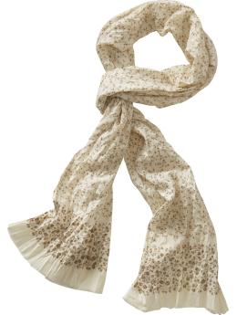 Frayed floral scarf