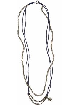 Cord and chain necklace