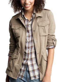 Knit military jacket