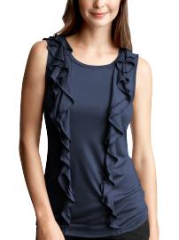 Ruffle front top