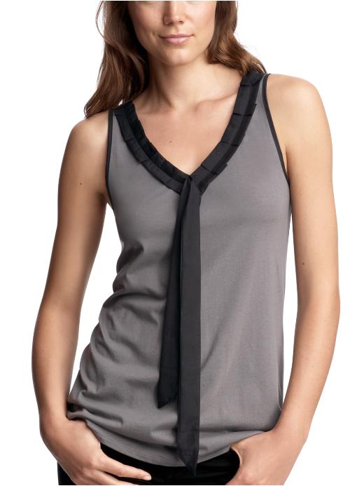 Gap Ruffle tie-neck tank