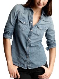 Chambray western shirt